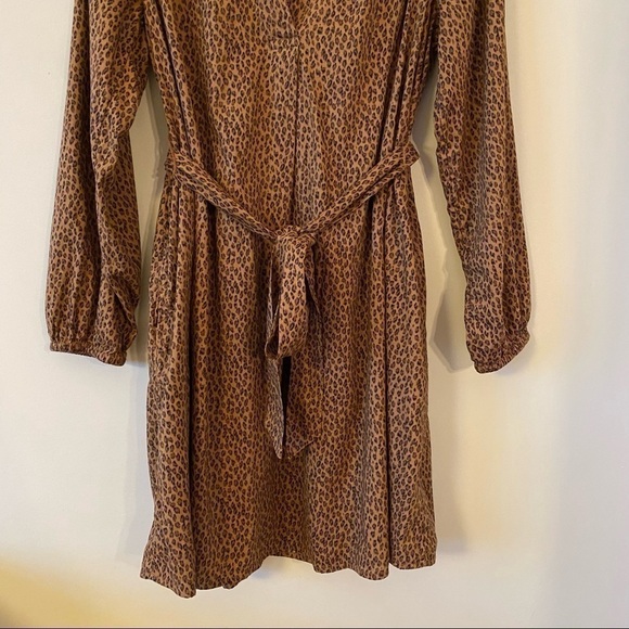 GAP-ANIMAL Print Tie-Belt Dress (Size:Medium) - Picture 7 of 12
